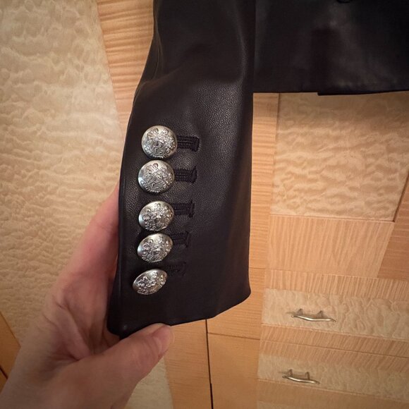 Veronica Beard Black Leather Jacket - Picture 4 of 7